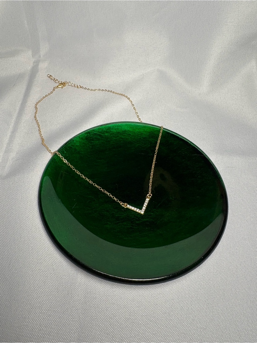 NEW V Collarbone Necklace With Rhinestones